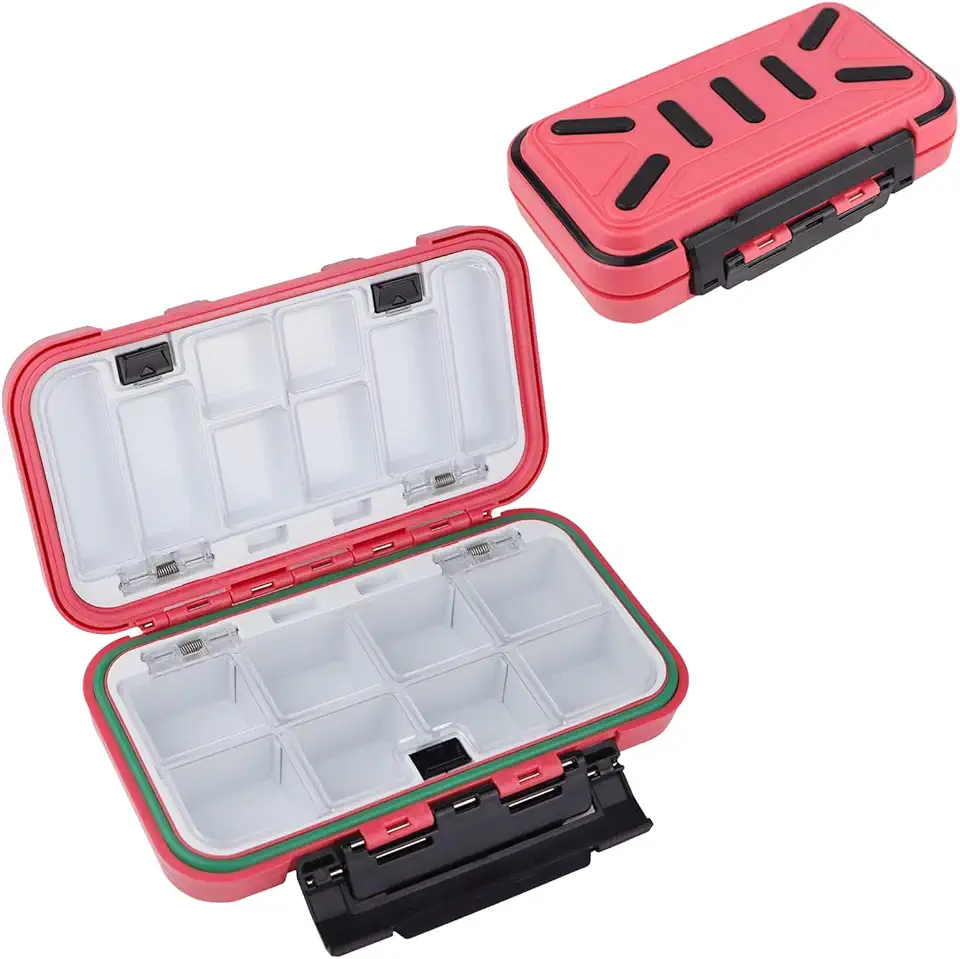 Fishing Tackle Box, Floating Storage Box, Double-Sided Fishing Lure Box with Adjustable Dividers Storage Jewelry Organizer Making Kit Container for Lure Hook Beads Earring Tool