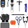 Fishing Tool Kit - Fishing Pliers, Hook Remover, Fish Gripper?Fish Scale, Fish Knife, Saltwater Fishing Gear with Sharpeners, Best Gifts for Men
