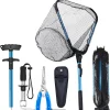 Fishing Tool Kit with Landing Net, Pliers, Hook Remover, and Fish Gripper for Anglers, Perfect for Kayak Fishing Freshwater Saltwater