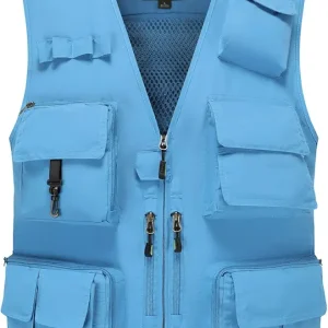 Fishing Vest Outdoor Work Vests Unisex Hunting Travel Photography Safari Multi Pockets