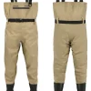 Fishing Waders for Men Women| 2-Ply Nylon/PVC Waterproof Chest Wader with Boots for Duck Hunting & Fly Fishing| Lightweight Bootfoot Waders