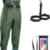 Fishing Waders for Men, Womens Chest Waders 2-Ply Nylon/PVC Waterproof Hunting Wader with Boot Hanger