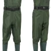 Fishing Waders with Boots, 3-Ply Nylon/PVC Bootfoot Chest Waders for Men Women, Waterproof Fishing Boot (Green)