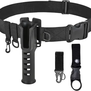Fishing Wading Belt Rod Holder Adjustable Wader Fishing Waist Belt for Fly Surf Casting Spinning Fishing Pole Fishing Tackle