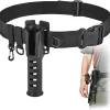 Fishing Waist Belt Rod Holder - Adjustable Wading Belt With Portable Pole Inserter for Spinning, Casting Reel, Surf, Kayak, Fly Fishing Gear Accessories - Wader Strap