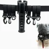 Fishing Waist Belt Rod Holder Adjustable Waist Wading Belts with 6Pcs Removable Hooks and Portable Pole Inserter for Spinning Casting Fly Fishing Portable Fishing Gear Accessories Wader Strap