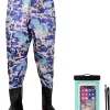 Fishing Waist Waders, Nylon/PVC Wader Pants for Men Women, Waterproof Insulated Bootfoot Waders with Boots