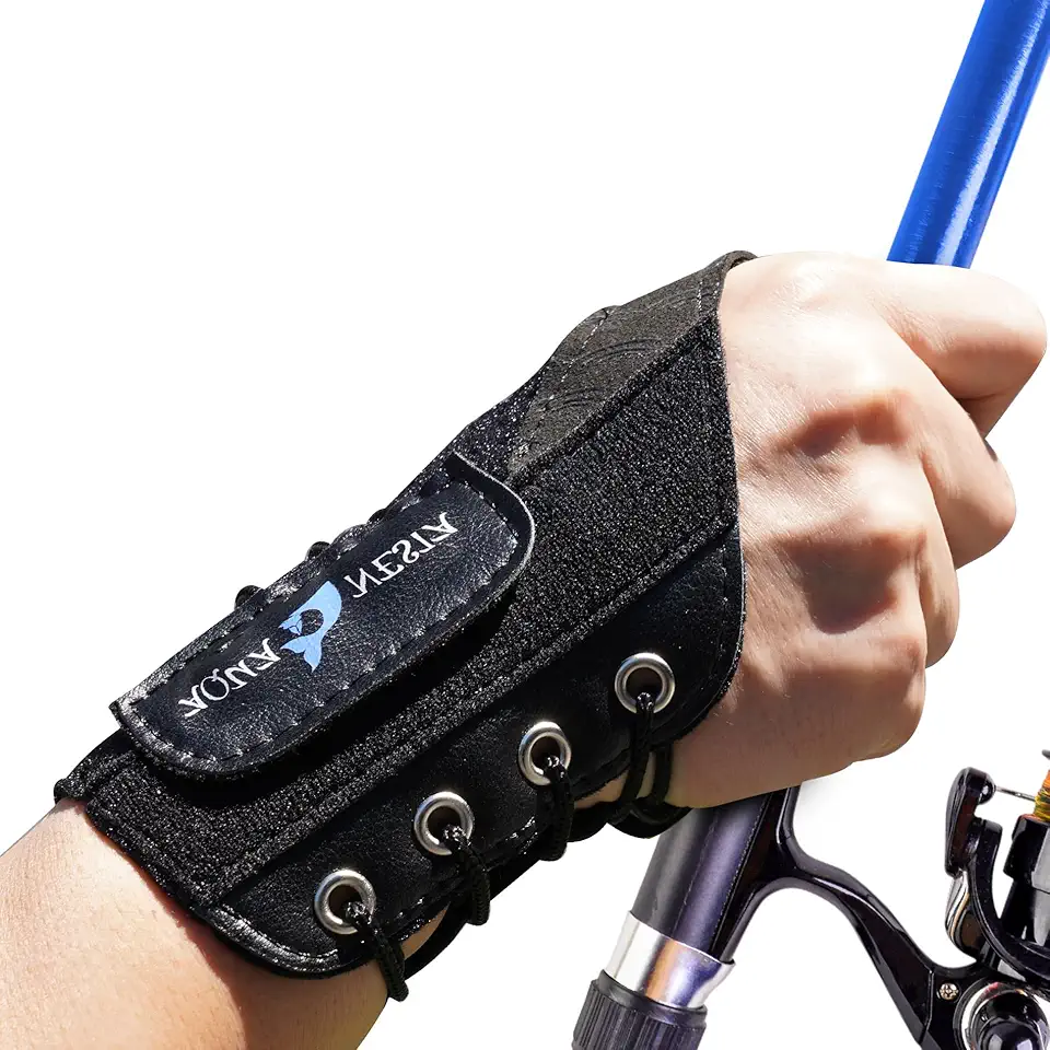 Fishing Wrist Brace, Adujustable Fishing Wrist Straps for Fly Casting Practicing Beginner Fishing Wrist Wraps for Holding Fishing Rod Fishing Pole Stable Wrist Support Belt for Forward Casting