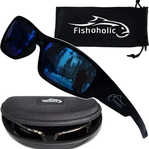 Fishoholic Polarized Fishing Sunglasses UV400 (14 Options) Fishing Gift with Hard Case & Pouch