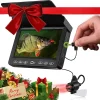 FishPRO Underwater Fishing Camera - MOQCQGR Portable 4.3'' (No Need Learn) Ice Fishing Camera Underwater 3-Grade IR Lighting, USB-C Charge, 4X Zoom, 1000TVL Ice Fishing Fish Finder for Boat Lake Kayak
