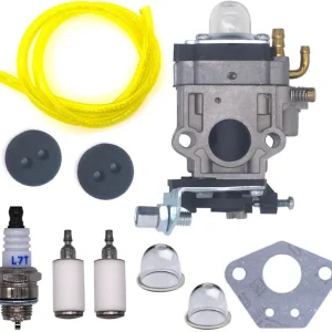 FitBest New Carburetor with Repower Tune-Up Kit for Earthquake E43 E43WC E43CE Auger MC43 MC43E MC43CE MC43RCE MC43ECE Tiller MD43 WE43 WE43CE WE43E Edger Replaces 300486