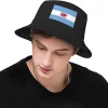 Flag of The Welsh Colony in Patagonia Bucket Hat for Men Women Boonie Hat Outdoor Summer Vacation Beach Travel Fishing Cap Black