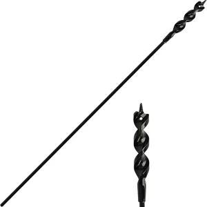 Flexible Installer Drill Bit for Pulling Wires Through Walls Ceilings and Sidewalks, 54-Inch Long, 3/4-Inch Auger with a Fish Eye Hole and Screw Point, 1/4" 3-Flat Anti-Slip Shank.