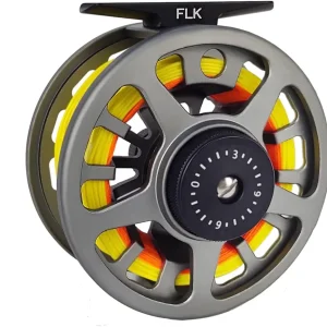 FLK Fly Fishing Reel Aluminum Trout 3/5, 5/7, 7/9wt Large Arbor Freshwater Fly Reel