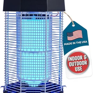 Flowtron Indoor/Outdoor Fly Control, 2000 sq.ft Indoor & 2 Acre Outdoor Insect Control with Dual Lure Method, 120W UV Light & Fly Sex Lure/Octenol for Flies and Mosquitoes, UL Certified