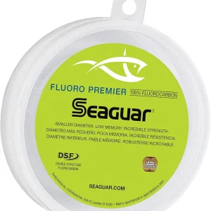 Fluoro Premier Saltwater Fishing Line Shock Leader, 100% Fluorocarbon, Multiple Sizes