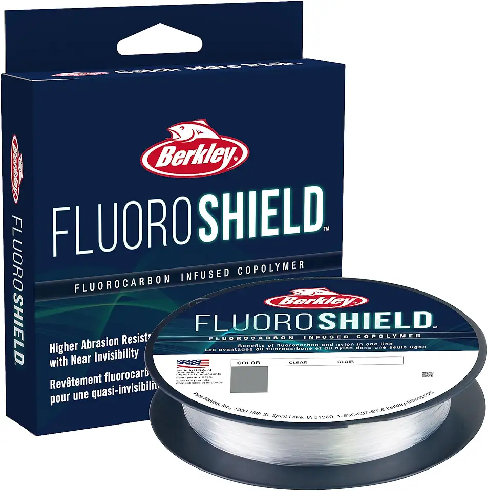FluoroShield Fluorocarbon Fishing Line, Clear
