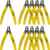 Flush Cutters, 10 Pack, 5 Inch Micro Flush Cut Pliers with Spring, Side Cut Nippers, Mini Wire Cutters Model Nippers Flush Cutters for Jewelry Making, Plastic Models, Zip Ties, Electronics