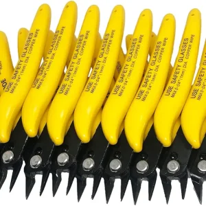 Flush Wire Cutter, 10PACK Precision Diagonal Cutting Pliers Small Wire Cutter Nippers for Electronics Wires Jewelry Screws (5 Inch Size)