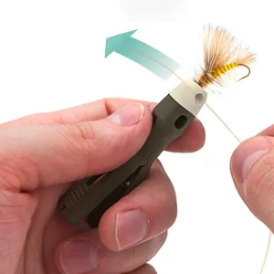 Fly and Ice Fishing Knot Tying Tool - Easily Tie Hooks, Jigs and Flies, Grip Eyelet, Thread Line, and Clip Fishing Line With One Accessory