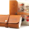 Fly Boxes for Fly Fishing Leather Wallet Tackle Box Flies Streamer Dry Fly Box Display Case Gifts for Men, Women (Fly Wallet)