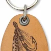 Fly Fishing - Genuine Leather Keychain - Hobby Key Fobs