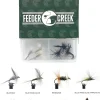 Fly Fishing Assortment, 24 Dry Flies in 8 Patterns (Adams, Renegade, Dun & More) Trout & Bass Flies | Size 14, Includes Fly Box