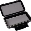 Fly Fishing Boxes Double Foams insert Waterproof Flies Fishing Tackle box Streamer Fly Box(Black-H19LD)