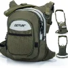 Fly Fishing Chest Pack, Lightweight Chest Pack Tackle Storage Bag, Fly Fishing Waist Pack, Fly Fishing Bag with Adjustable Padded Waist Strap and Neck Strap, Fits Up to 2 Tackle/Fly Boxes