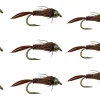 Fly Fishing Flies | Bead Head Pheasant Tail Nymph Flies | 4 Size Assortment (12, 14, 16, 18) for Trout, Bass, Salmon, Steelhead, Perch
