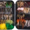 Fly Fishing Flies Kit - 76pcs/100pcs Fly Fishing Lures with Fly Fishing Box - Fly Fishing Assortment Kit for Bass Trout Salmon Fishing - Dry Flies Wet Flies Streamers Nymphs