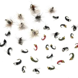 Fly Fishing Flies | Midge Fly Fishing Assortment | Fly Box | Trout Flies | Bass Flies | Flies for Fly Fishing | Fly Fishing Assortment