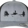 Fly Fishing Flies Trucker Hat � Black Lantern Snapback for Men and Women � Outdoor Cap