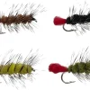 Fly Fishing Flies Woolly Worm Assortment - 12pc Fly Fishing Wet/Streamer Flies | Trout Flies and Bass Flies | 4 Color Variety | Woolly Bugger Variation | Fly Fishing Assortment