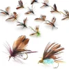 Fly Fishing Kit with Tackle Dry/Wet Fly Handcrafted Lures, Streamer for Trout, Bass, Salmon