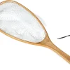 Fly Fishing Landing Trout Net Catch Release Net - Handmade Wooden Frame Soft Rubber Mesh burls Wood Grain Holder