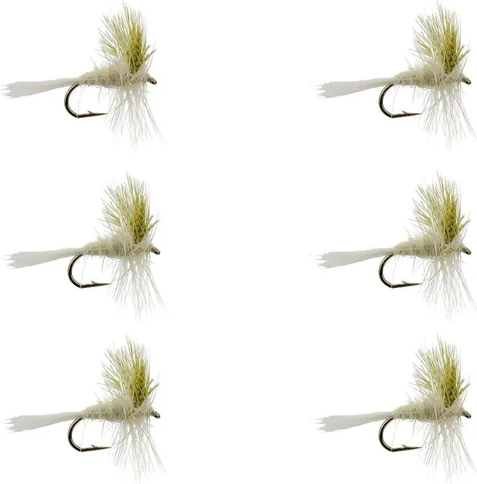 Fly Fishing Light Cahill Dry Flies, Size 14, Qty. 6 for Trout, Panfish and Other Lake & River Fish