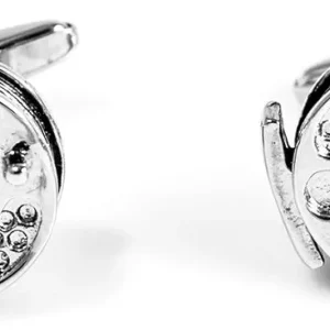 Fly Fishing Reel Fish Pair Cufflinks in a Presentation Gift Box & Polishing Cloth