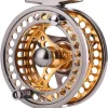 Fly Fishing Reel Large Arbor 2+1 BB with CNC-machined Aluminum Alloy Body and Spool in Fly Reel