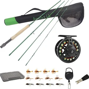 Fly Fishing Riverbend Series Fly Rod IM8 Graphite Blank 0/1/2/3/4/5/6/7/8 wt Rods, 6/7/8/9/10ft Lightweight Fly Fishing Rod Medium Fast Action