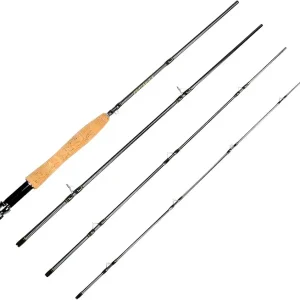 Fly Fishing Rod 6'8" 2-3wt or 7'6" 3-4wt 4 Pieces Portable Carbon Fiber Blanks Light Weight Fast Action for Freshwater Stream Travel Fishing