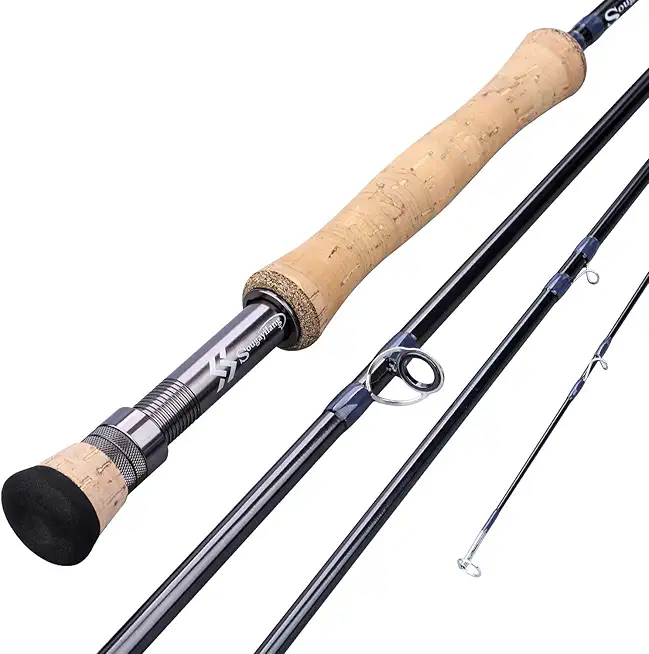 Fly Fishing Rod, Lightweight Ultra-Portable 4 Pieces Graphite Fly Rod for Complete Starter 5/6wt, 7/8wt Rod for Traveling