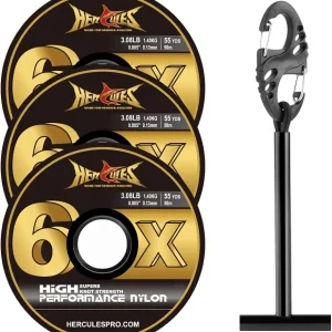 Fly Fishing Tippet 3 Pack with Fly Tippet Holder, 55 Yards