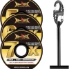 Fly Fishing Tippet 3 Pack with Fly Tippet Holder, 55 Yards