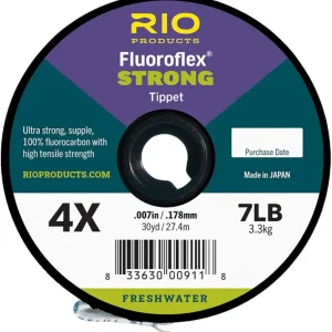 Fly Fishing Tippet, Fluoroflex Strong Leader, 100% Fluorocarbon for Trout, 30YD Spool