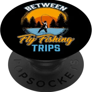 Fly Fishing Trip Vintage Style Fly Fisherman PopSockets Swappable PopGrip