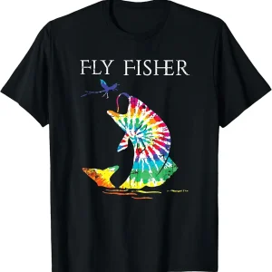 Fly Fishing Trout Bass Tie Dye Fisher T Shirt T-Shirt