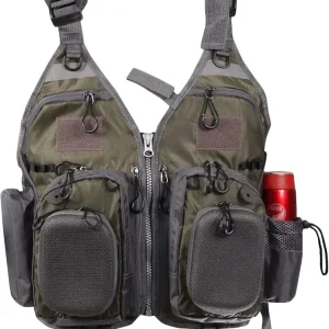 Fly Fishing Vests Multi Pocket Waistcoat Adjustable Size Gifts for Men and Women