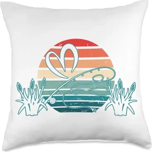 Fly Fishing Wife Happy Life Fly Rod Angling Fisherman Angler Throw Pillow