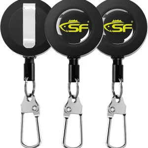 Fly Fishing Zinger Retractor 3 Pcs Fly Fishing Anglers Tool Gear Combo Steel Cord